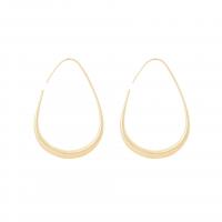 Brass Hoop Earring, gold color plated, vintage & fashion jewelry & for woman, 40*28mm 