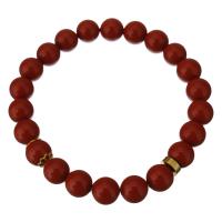 Steinpulver Armband, synthetisch, Modeschmuck & unisex, rot, 8.5x8.5mm,2x6mm, Länge:ca. 7 ZollInch, verkauft von Strang