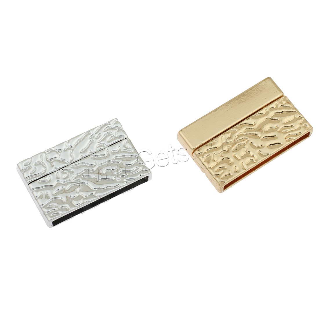 Zinc Alloy Magnetic Clasp, Rectangle, plated, different size for choice, more colors for choice, 38x23x7mm, Sold By PC