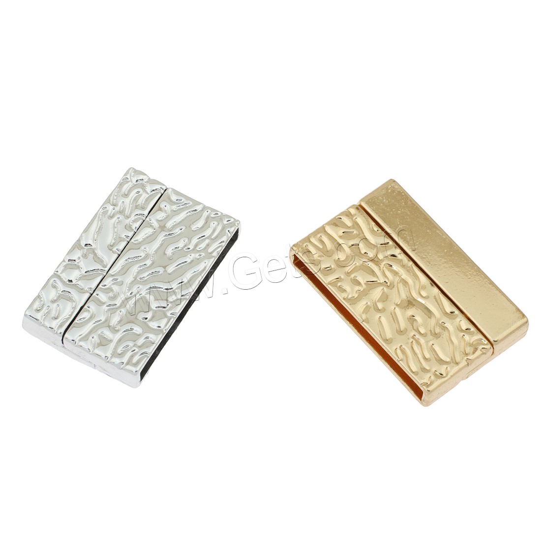 Zinc Alloy Magnetic Clasp, Rectangle, plated, different size for choice, more colors for choice, 38x23x7mm, Sold By PC