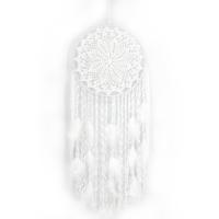 Мода Dreamcatcher, Железо, с Вельвет & перья & деревянный, Связанный вручную, для дома и офиса & Богемный стиль, белый продается PC