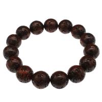 Pterocarpus Santalinus bracelet, Rond, bijoux de mode & unisexe & normes différentes pour le choix, henné, Vendu par brin