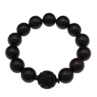 black Sandalwood bracelet, Rond, bijoux de mode & unisexe & normes différentes pour le choix, brun, Vendu par brin