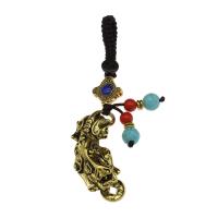 Zinc Alloy Key Chain Jewelry, with Nylon Cord, Mythical Wild Animal, antique gold color plated, Unisex 8.4mm 