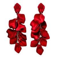 Boucle d'oreille en alliage de zinc en plastique perle, avec plastique & perle de plastique, Alliage de zinc puce boucle d'oreille, plaqué de couleur d'or KC, styles différents pour le choix & pour femme, rouge, protéger l'environnement, sans nickel, plomb et cadmium 12mm, Vendu par paire