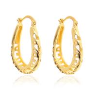 Brass Hoop Earring, plated, fashion jewelry & for woman & hollow, 30*25mm 