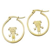 ステンレス　ダングル ピアス, ステンレス, ゴールドメッキ, ファッションジュエリー & 女性用 売り手 ペア