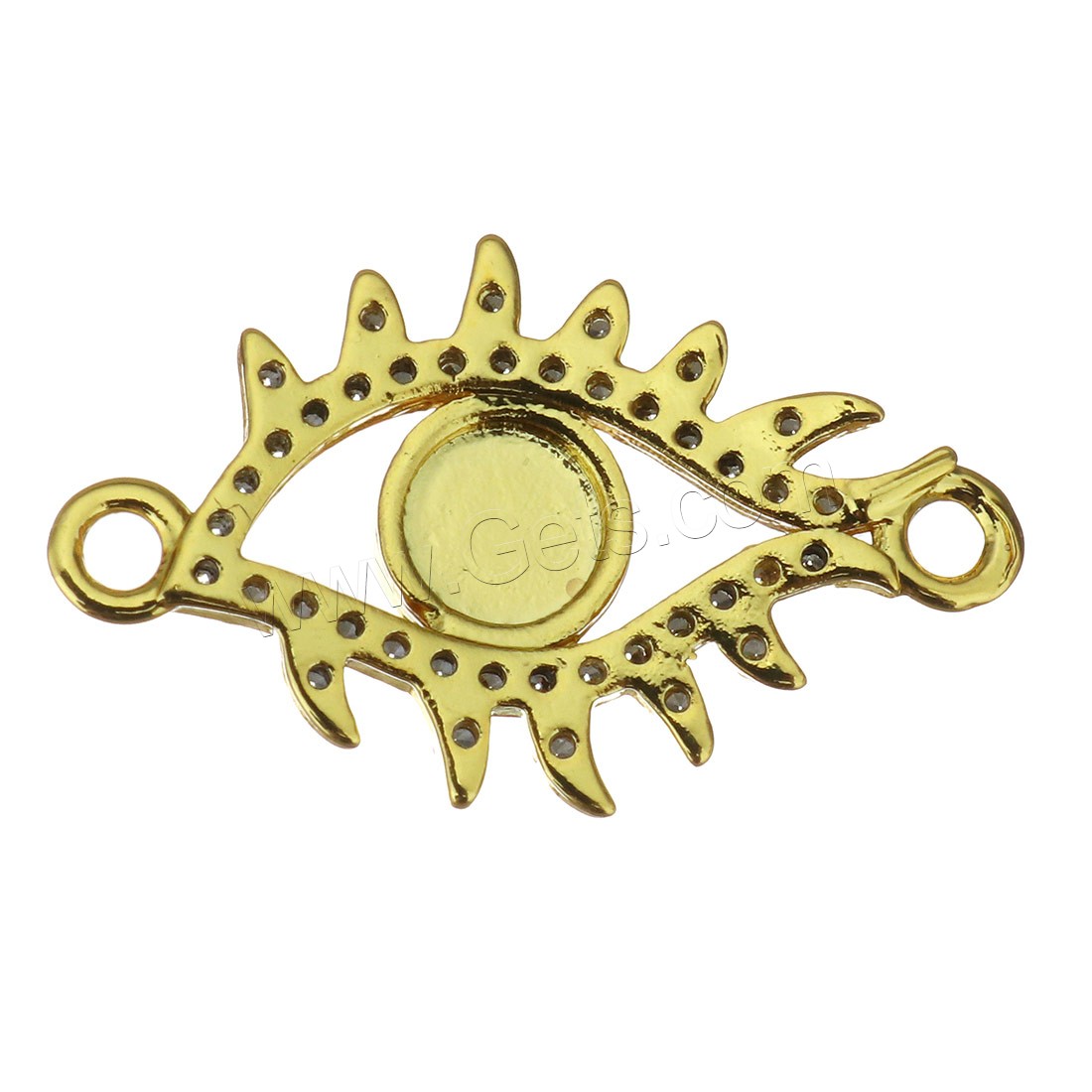 Brass Connector, Evil Eye, plated, different styles for choice & enamel & 1/1 loop, more colors for choice, 21.5x13x2.5mm, Hole:Approx 1.5mm, Sold By PC