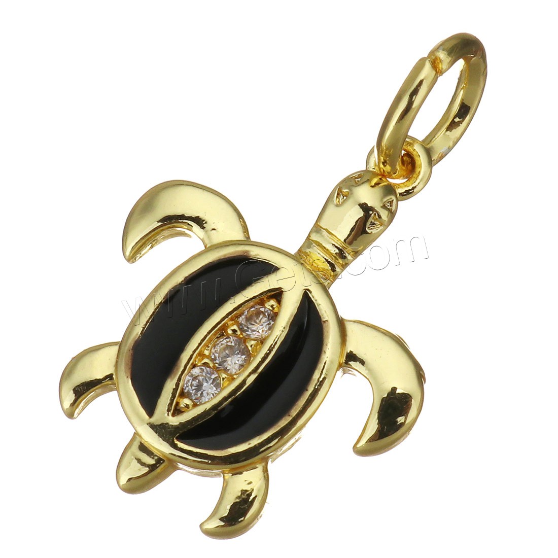 Animal Brass Pendants, Turtle, plated, different styles for choice & micro pave cubic zirconia & enamel, more colors for choice, 13.5x17x2.5mm, Hole:Approx 4mm, Sold By PC