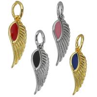 Enamel Brass Pendants, Wing Shape, plated Approx 4mm 