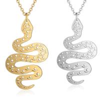 Stainless Steel Jewelry Necklace, Snake, polished, oval chain & for woman & hollow Approx 17.72 Inch 