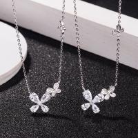 Collier de bijoux en argent , Argent sterling 925, pour femme & avec strass, argent Environ 20 pouce, Vendu par PC