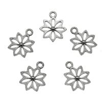 Zinc Alloy Flower Pendants, antique silver color plated Approx 1.5mm 