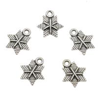 Bijoux pendentifs en Zinc alliage , alliage de zinc, Hexagram, Plaqué de couleur d'argent Environ 1mm, Vendu par PC