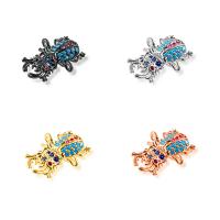 Zircon pavent Laiton Connector, Insecte, Placage, pavé de micro zircon & boucle de 1/1, plus de couleurs à choisir Environ 1mm Vendu par lot