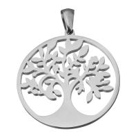 Stainless Steel Hollow Pendant, Tree, fashion jewelry, original color Approx 