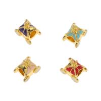 Enamel Zinc Alloy Beads, Brass, gold color plated Approx 3mm 