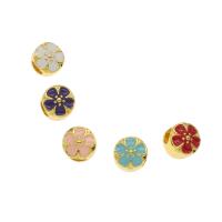 Enamel Zinc Alloy Beads, Brass, gold color plated Approx 3mm 