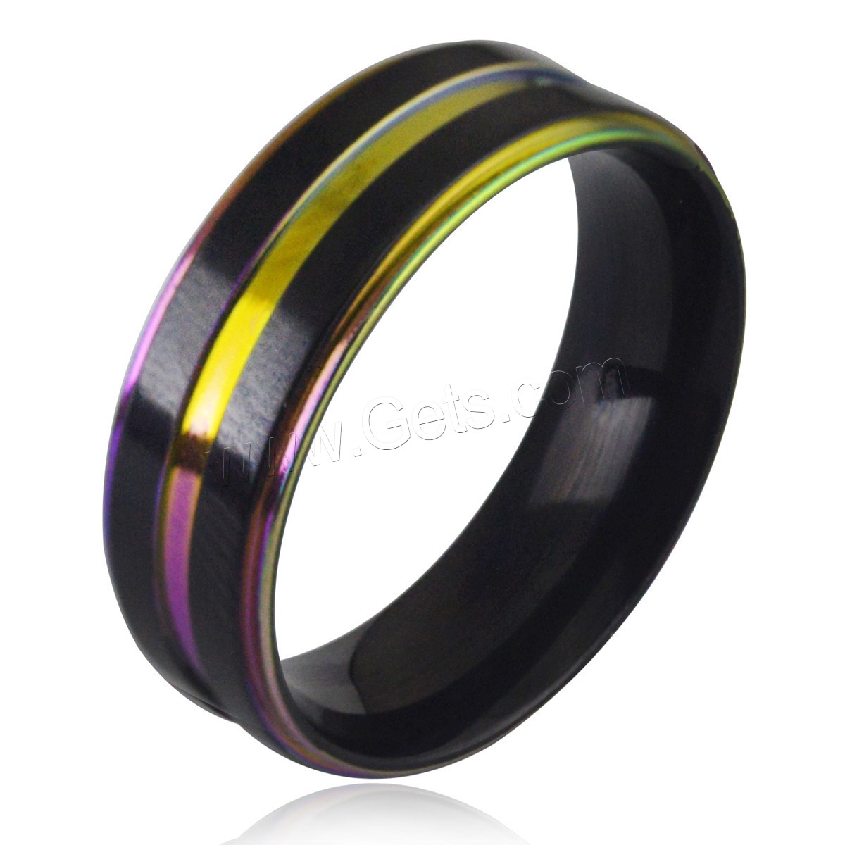 Titanium Steel Finger Ring, different size for choice & for man, more colors for choice, 6mm, Sold By PC