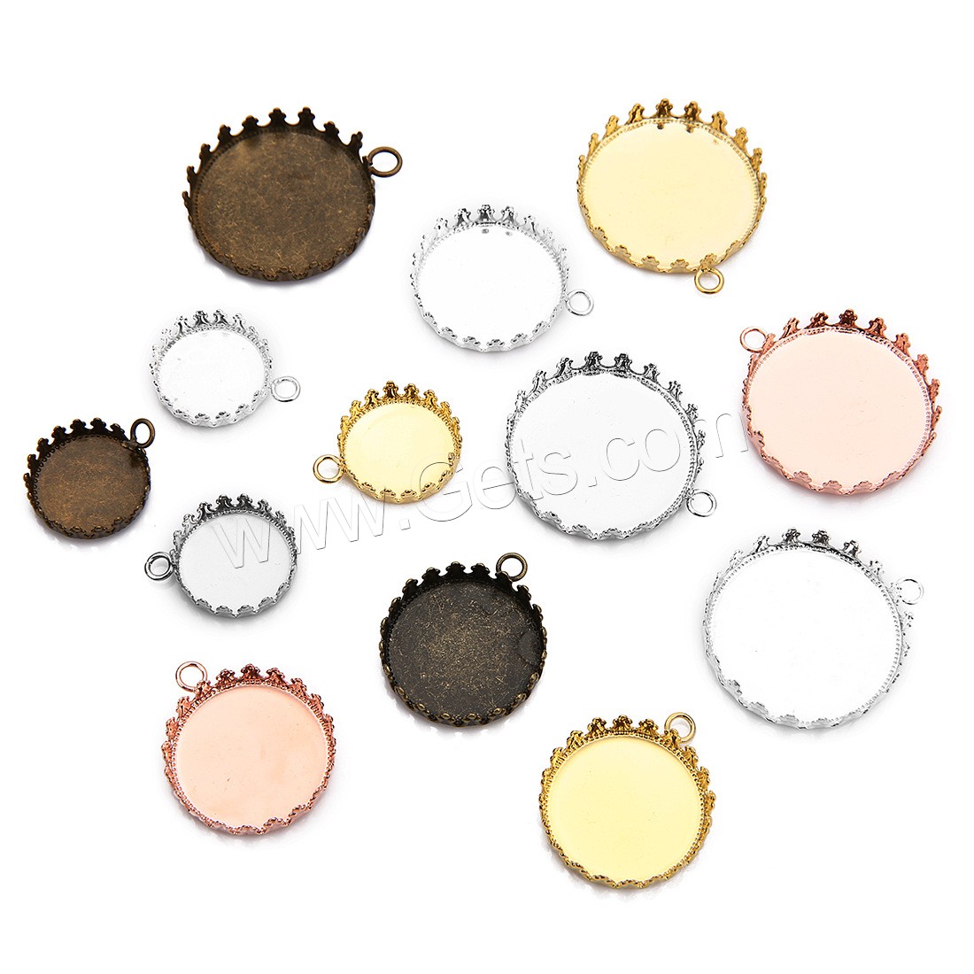 blanc de pendentif en laiton , Placage, normes différentes pour le choix, plus de couleurs à choisir, 10PC/sac, Vendu par sac