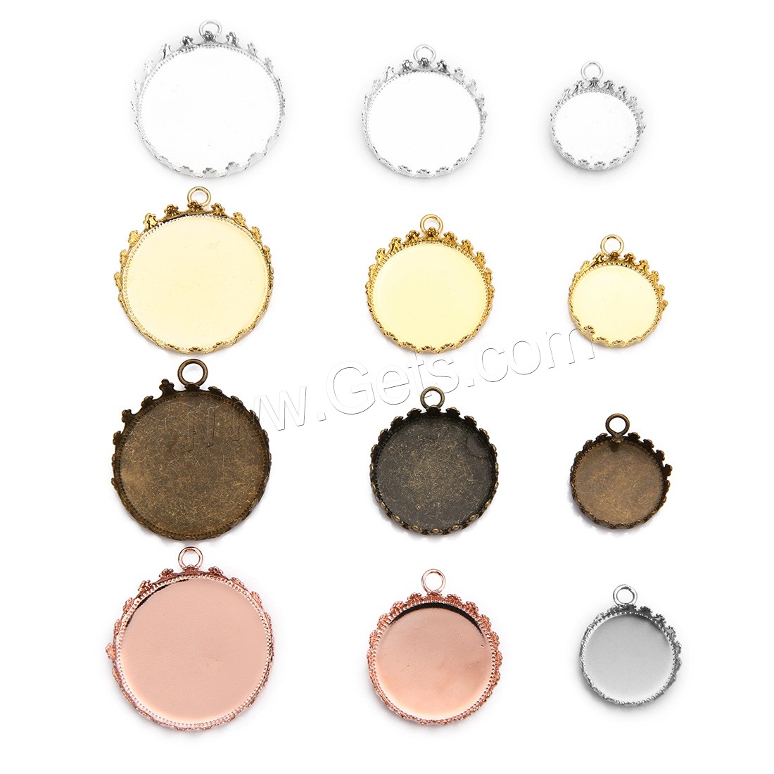 blanc de pendentif en laiton , Placage, normes différentes pour le choix, plus de couleurs à choisir, 10PC/sac, Vendu par sac