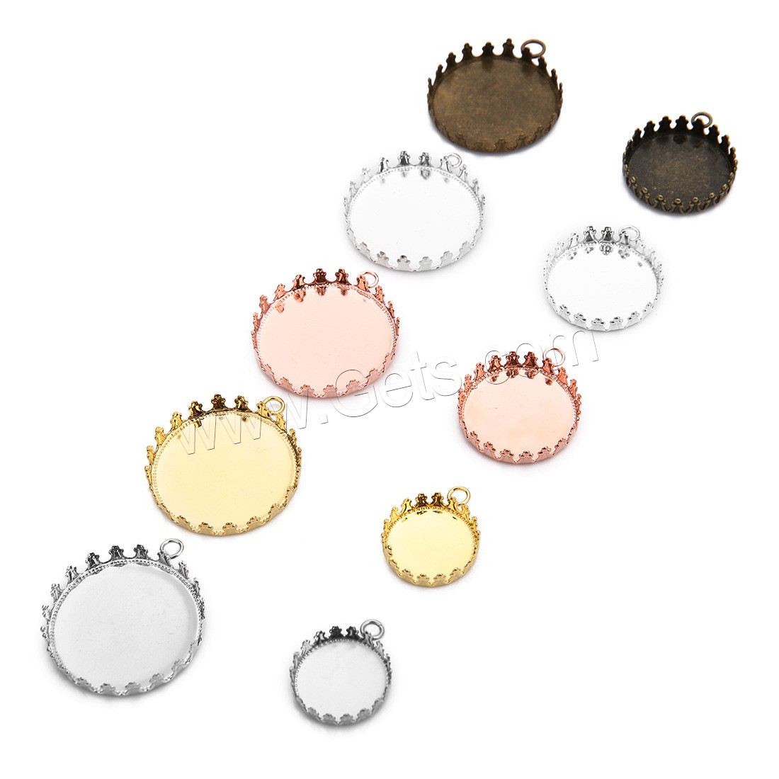 blanc de pendentif en laiton , Placage, normes différentes pour le choix, plus de couleurs à choisir, 10PC/sac, Vendu par sac