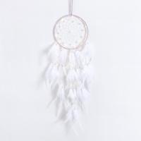 Fashion Dreamcatcher, Eisen, mit Feder, handgemacht, verschiedene Stile für Wahl, weiß, 650x160mm, verkauft von PC