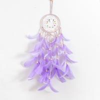 Fashion Dream Catcher, Iron, with Feather & Shell & Wood, handmade purple 