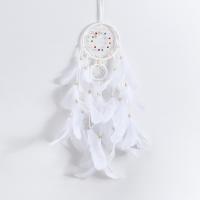 Fashion Dream Catcher, Iron, with Feather, handmade white 