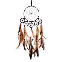 Fashion Dreamcatcher, Eisen, mit Lederband & Feder, handgemacht, verschiedene Stile für Wahl, 700x160mm, verkauft von PC