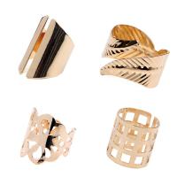 Zink-Legierung Ring Set, Zinklegierung, goldfarben plattiert, 4 Stück & Modeschmuck & unisex, Größe:7-10.5, verkauft von setzen