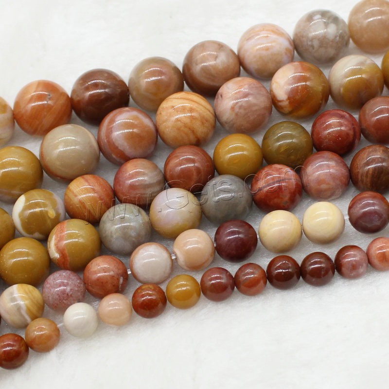 Natural Stone Beads, Round, polished, DIY & different size for choice, Hole:Approx 1mm, Sold By PC