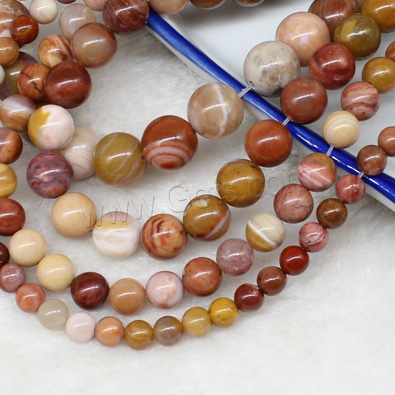 Natural Stone Beads, Round, polished, DIY & different size for choice, Hole:Approx 1mm, Sold By PC