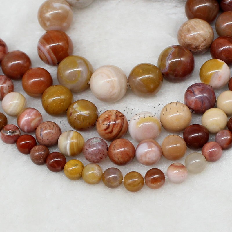 Natural Stone Beads, Round, polished, DIY & different size for choice, Hole:Approx 1mm, Sold By PC