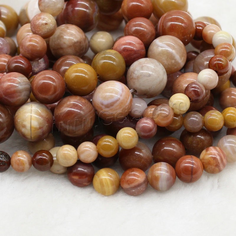 Natural Stone Beads, Round, polished, DIY & different size for choice, Hole:Approx 1mm, Sold By PC