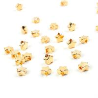 Abalorios de Plastico ABS , plástico ABS, Estrella, chapado en color dorado, Mini & Lindo & Bricolaje, 13*7mm, agujero:aproximado 3.5mm, 400PCs/Bolsa, Vendido por Bolsa