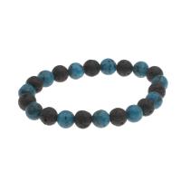 Lava Bead Bracelet, with Stone, Round, fashion jewelry & Unisex, 8mm Approx 7.5 Inch 