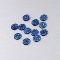 Resina de la manera Cabujones, Joyería & Bricolaje, azul, 12mm, agujero:aproximado 1mm, 50PCs/Bolsa, Vendido por Bolsa