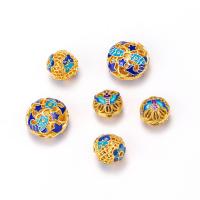 Émail perles en laiton, Placage de couleur d'or, styles différents pour le choix & émail & creux Vendu par lot