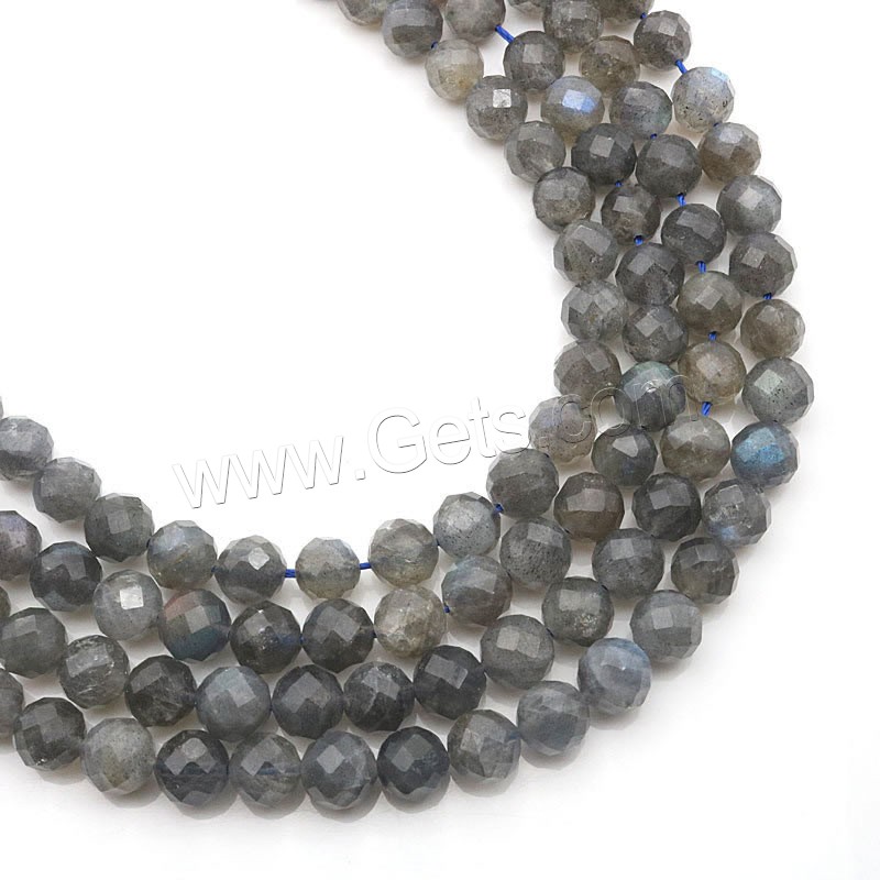 Perles en labradorite, Rond, poli, normes différentes pour le choix & facettes, Trou:Environ 1mm, Vendu par brin