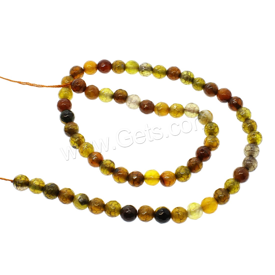 Mixed Agate Beads, Gemstone, Round, different materials for choice & different size for choice & faceted, Hole:Approx 1mm, Length:Approx 14.9 Inch, Sold By Strand