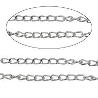 Aluminum Twist Oval Chain, silver color plated, fashion jewelry 