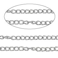 Aluminum Twist Oval Chain, silver color plated, fashion jewelry 