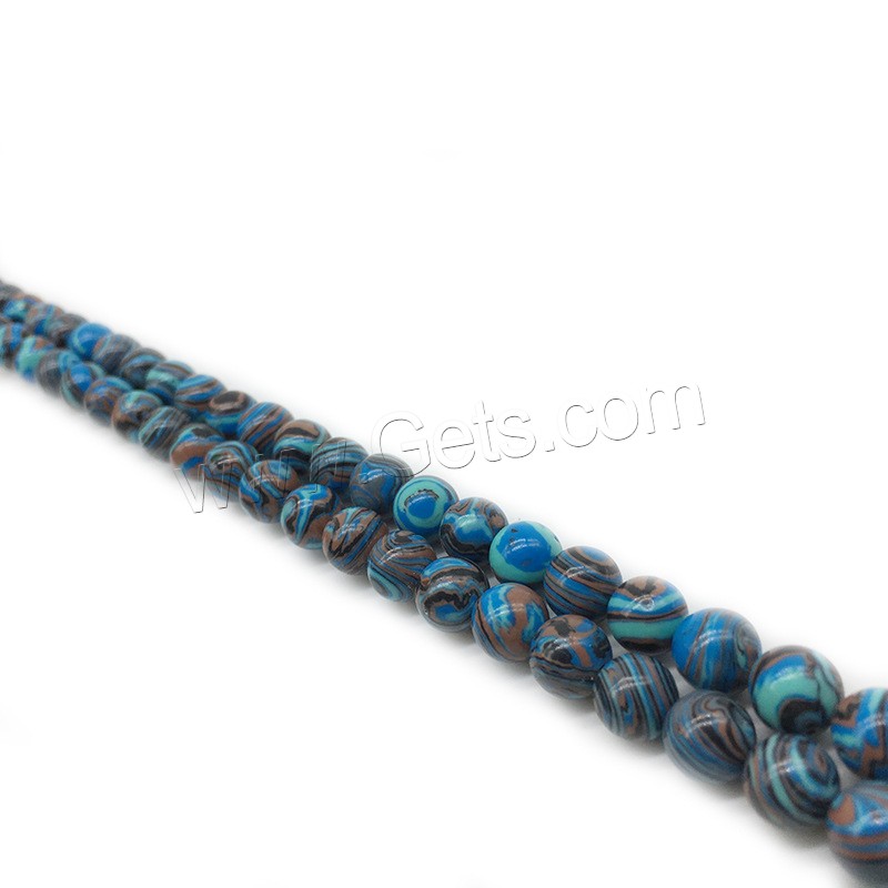 Synthetic Turquoise Beads, Round, fashion jewelry & different size for choice, Hole:Approx 1mm, Length:Approx 14.9 Inch, Sold By Strand