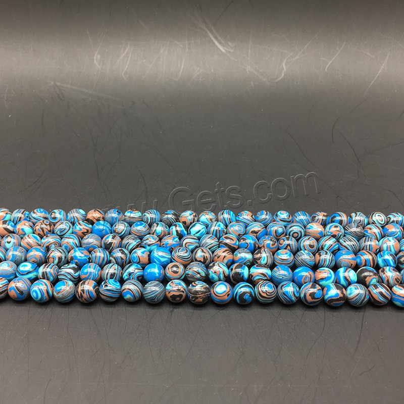 Synthetic Turquoise Beads, Round, fashion jewelry & different size for choice, Hole:Approx 1mm, Length:Approx 14.9 Inch, Sold By Strand