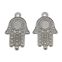 Stainless Steel Pendants, Hamsa, original color Approx 1.7mm 