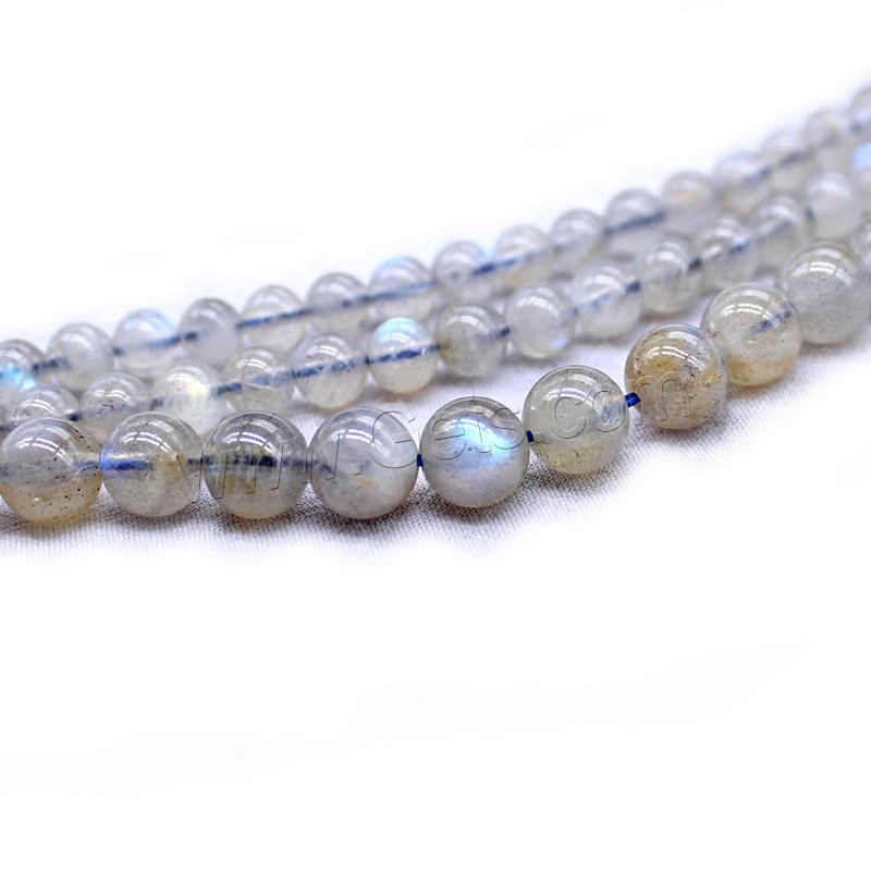 Natural Moonstone Beads, Round, fashion jewelry & different size for choice, grey, Hole:Approx 1mm, Length:Approx 14.9 Inch, Sold By Strand