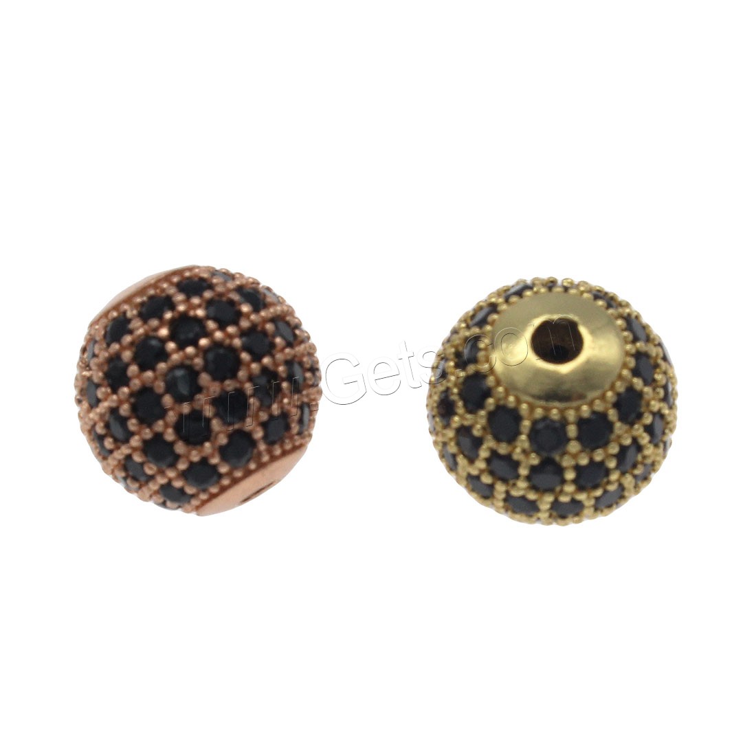 Rhinestone Brass Beads, metal, Esférico, chapado, Joyería & Bricolaje & diverso tamaño para la opción & con diamantes de imitación, más colores para la opción, agujero:aproximado 1.9mm, 20PCs/Bolsa, Vendido por Bolsa