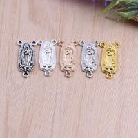 Zinc Alloy Charm Connector, Crucifix, plated, vintage & DIY & 2/1 loop, Random Color Approx 1.5mm 