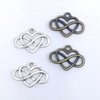 Zinklegierung Herz Anhänger, plattiert, Vintage & DIY & hohl, keine, 24x17x1.8mm, Bohrung:ca. 2mm, 100PCs/Tasche, verkauft von Tasche